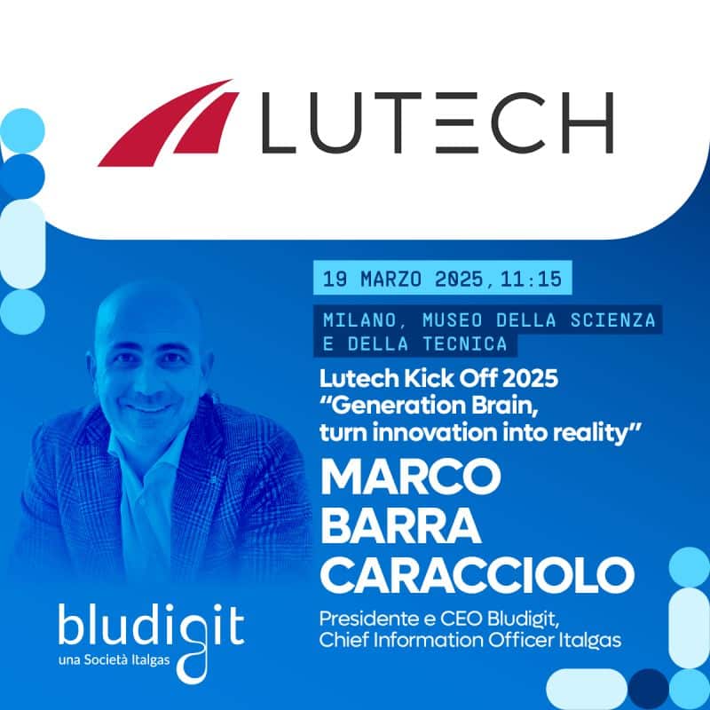 Marco Barra Caracciolo al Kickoff 2025 di Lutech Group